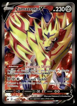 Pokemon TCG Sword & Shield Base Set #196/202 Zamazenta V (Full Art) Holo NM - Image 1