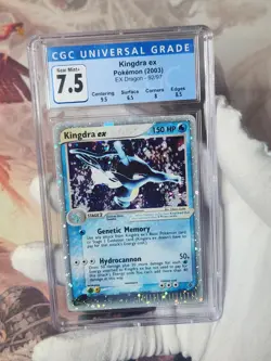 2003 Pokemon EX Dragon Kingdra ex #92 Holo SWIRL CGC 7.5 like PSA Graded Pokemon - Image 1
