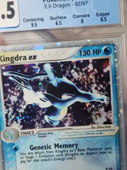 2003 Pokemon EX Dragon Kingdra ex #92 Holo SWIRL CGC 7.5 like PSA Graded Pokemon - Image 2