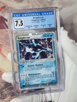 2003 Pokemon EX Dragon Kingdra ex #92 Holo SWIRL CGC 7.5 like PSA Graded Pokemon - Image 3