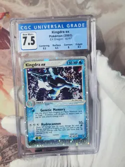 2003 Pokemon EX Dragon Kingdra ex #92 Holo SWIRL CGC 7.5 like PSA Graded Pokemon - Image 4