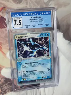 2003 Pokemon EX Dragon Kingdra ex #92 Holo SWIRL CGC 7.5 like PSA Graded Pokemon - Image 5