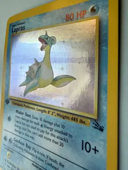 NEAR MINT Pokemon Lapras 1st Ed Fossil #10 Holo Rare - WOTC Vintage - CLEAN - Image 2