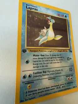 NEAR MINT Pokemon Lapras 1st Ed Fossil #10 Holo Rare - WOTC Vintage - CLEAN - Image 4