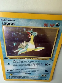 NEAR MINT Pokemon Lapras 1st Ed Fossil #10 Holo Rare - WOTC Vintage - CLEAN - Image 5