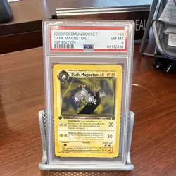 Pokemon TCG Team Rocket Dark Magneton 1st Edition PSA 8 Rare 28/82 2000 - Image 1