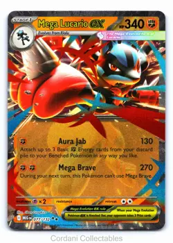 Mega Lucario EX 077/132 - Mega Evolution - Pokemon Card - Near Mint - Image 1