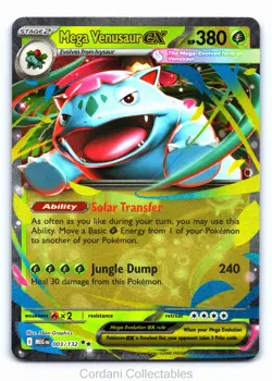 Mega Venusaur EX 003/132 - Mega Evolution - Pokemon Card - Near Mint - Image 1