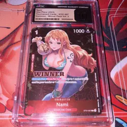 One Piece CCG Nami Winner Pack Vol. 3 ST01-007 Tournament Card CGC 10 Bandai - Image 3