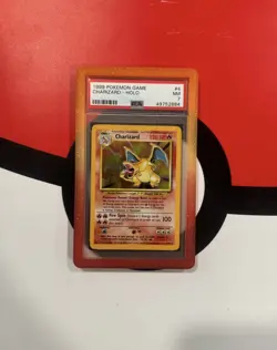 1999 Pokemon Base Set Unlimited #4 Charizard-Holo PSA 7 - Image 1