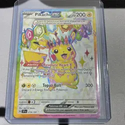 Pokemon Pikachu Ex 219/191 Sv08: Surging Sparks Ultra Rare Full Art Holo 200 HP - Image 1