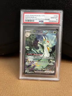 2025 Pokemon Serperior ex 164/086 Black Bolt Special Illustration Rare PSA 10 - Image 1