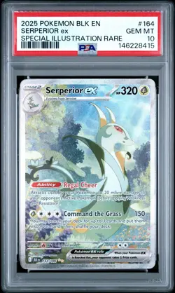 Pokemon TCG Black Bolt Serperior ex Special Illustration Rare 164/086 PSA 10 - Image 1