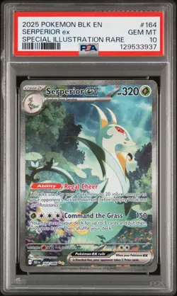 2025 POKEMON BLK EN-BLACK BOLT SPECIAL ILLUSTRATION RARE SERPERIOR EX PSA 10 - Image 1
