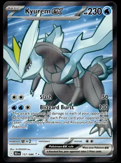 KYUREM EX - 157/086 Ultra Rare Black Bolt Pokemon Full Art NM - Image 1