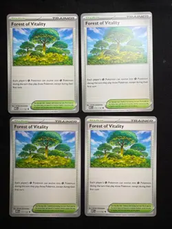 4x Pokemon TCG Forest of Vitality 117/132 - Mega Evolution MEG Playset Stadium - Image 1