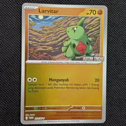 Pokemon TCG Larvitar Promo Indonesia 233/SV-P Ikatan Takdir Stamp Exclusive - Image 1