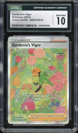 2023 POKEMON ENGLISH GARDENIA'S VIGOR GG61 CROWN ZENITH CGC GEM MT 10 - Image 1