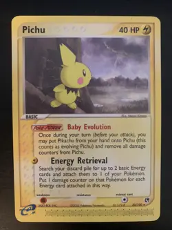 Pokemon TCG Pichu EX Sandstorm 20 Regular Rare NM - Image 1