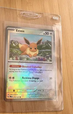 Pokemon SV Prismatic Evolutions Eevee Master Ball Reverse Holo 074/131 - Image 1