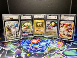 Pokemon CGC/AGS Slab Lot Wyrdeer 9.5 Whimsicott GX Farigiraf Kabu Full Art - Image 1