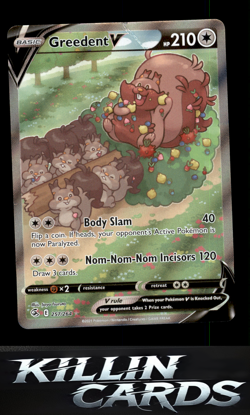 Greedent V (Alternate Full Art) 257/264 Pokemon Ultra Rare SWSH08: Fusion Strike - Image 1