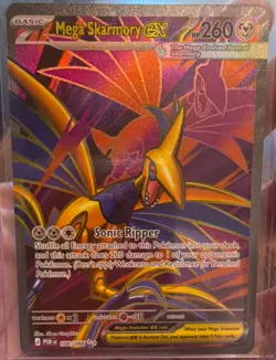 Pokemon TCG Mega Skarmory EX 106/088 POR EN Full Art Foil Basic 260 HP Steel - Image 2