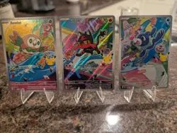 Pokemon First Partner Illustration Series 1 Gen 7 Full Set Alola Starters! - Image 1