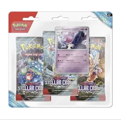 Stellar Crown 3 Pack Blister, Tinkaton Cosmos Holo, Pokemon TCG, Factory Sealed! - Image 1