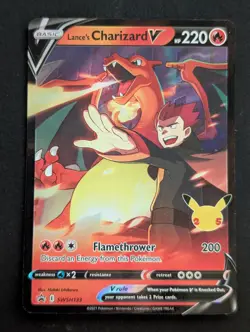 Lance's Charizard V SWSH133 Black Star Promo Pokemon TCG LP - Image 4