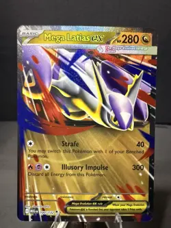 Mega Latias ex 100/132 Me01: Mega Evolution Holo Double Rare Pokemon Pack Fresh - Image 1