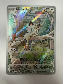 Pokemon Meowth 70 HP Illustration Rare Me02: Phantasmal Flames 106/094 Holo - Image 1