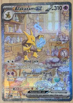 Alakazam ex 201/165 Sv: Scarlet & Violet 151 Special Illustration Rare (SIR) - Image 1