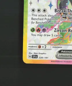 Cyclizar ex 228/191 Surging Sparks Full Art Ultra Rare Holo Pokemon Card NM - Image 5