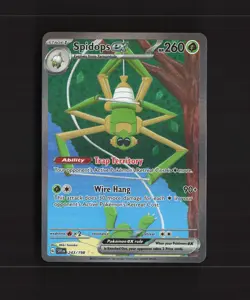 Spidops ex 243/198 Scarlet & Violet Full Art SIR Rare Holo Pokemon Card NM - Image 1