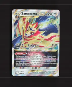 Zamazenta VSTAR 099/159 Crown Zenith Ultra Rare Holo Pokemon Card NM - Image 1