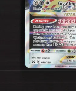 Zamazenta VSTAR 099/159 Crown Zenith Ultra Rare Holo Pokemon Card NM - Image 5