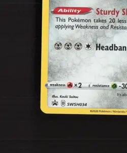 Zamazenta SWSH034 Sword & Shield Black Star Promo Cosmos Holo Pokemon Card NM - Image 5