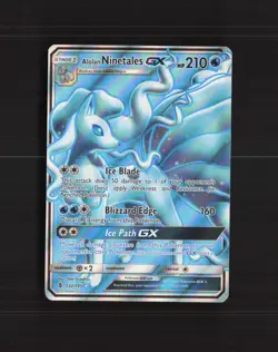 Alolan Ninetales GX 132/145 Guardians Rising FA Ultra Rare Holo Pokemon Card LP+ - Image 1