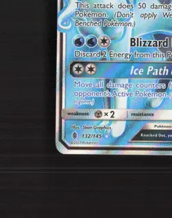 Alolan Ninetales GX 132/145 Guardians Rising FA Ultra Rare Holo Pokemon Card LP+ - Image 5