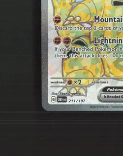 Tyranitar ex 211/197 Obsidian Flames Full Art Ultra Rare Holo Pokemon Card NM - Image 5