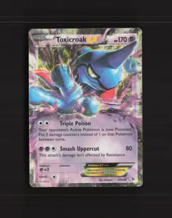 Toxicroak EX 41/106 Flashfire Ultra Rare Holo Pokemon Card DMG - Image 1