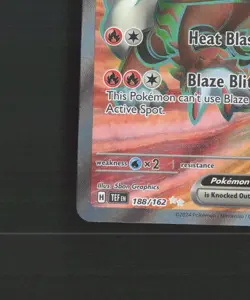 Gouging Fire ex 188/162 Temporal Forces Full Art Ultra Rare Holo Pokemon Card NM - Image 5