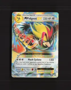 Mega M Pidgeot EX 65/108 Evolutions Ultra Rare Holo Pokemon Card LP - Image 1