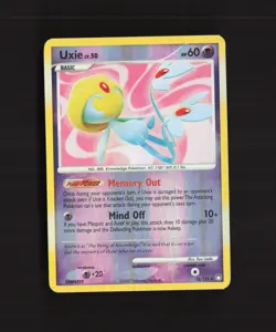 Uxie 18/123 Mysterious Treasures Reverse Holo Rare Pokemon Card LP - Image 1