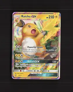 Raichu GX 29/73 Shining Legends Ultra Rare Holo Pokemon Card LP+ - Image 1