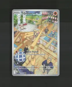 Timburr 183/167 Twilight Masquerade Full Art Ultra Rare Holo Pokemon Card NM - Image 1