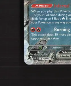 Charizard ex 054/091 Paldean Fates Ultra Rare Holo Pokemon Card NM - Image 5