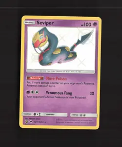 Seviper SV15/SV94 Hidden Fates Shiny Holo Rare Pokemon Card NM - Image 1