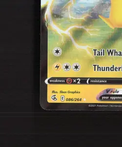 Pikachu V 086/264 Fusion Strike Ultra Rare Holo Pokemon Card NM - Image 5